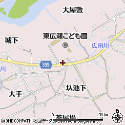 愛知県豊田市東広瀬町蔵屋敷周辺の地図