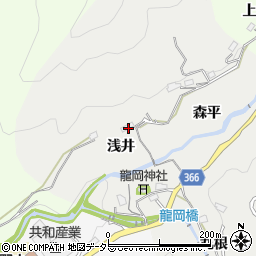 愛知県豊田市竜岡町浅井周辺の地図