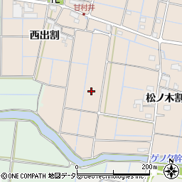 愛知県愛西市甘村井町周辺の地図