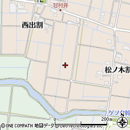 愛知県愛西市甘村井町周辺の地図