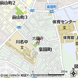 愛知県名古屋市昭和区楽園町83周辺の地図