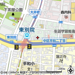 中京銀行東別院支店周辺の地図