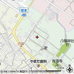滋賀県東近江市五個荘塚本町周辺の地図