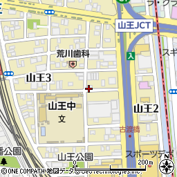愛知県名古屋市中川区山王周辺の地図