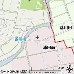 愛知県愛西市大井町浦田面15周辺の地図