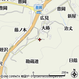 愛知県豊田市富岡町周辺の地図