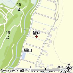 愛知県豊田市御船町釜戸周辺の地図