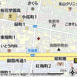 愛知県名古屋市昭和区東畑町2丁目2周辺の地図