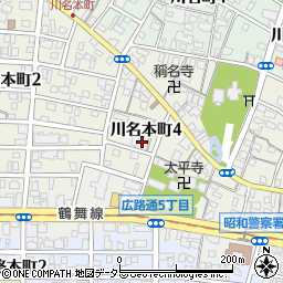 愛知県名古屋市昭和区川名本町4丁目11周辺の地図