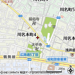 愛知県名古屋市昭和区川名本町4丁目5周辺の地図