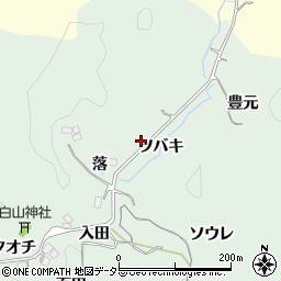 愛知県豊田市大塚町ツバキ周辺の地図