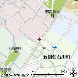 滋賀県東近江市五個荘金堂町104周辺の地図