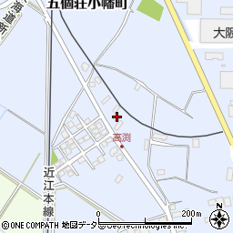 滋賀県東近江市五個荘小幡町93周辺の地図