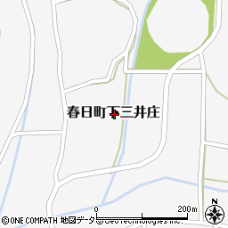 兵庫県丹波市春日町下三井庄周辺の地図