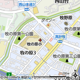 愛知県名古屋市名東区牧の原3丁目周辺の地図