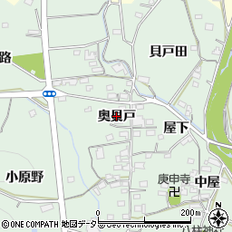 愛知県豊田市舞木町奥貝戸周辺の地図