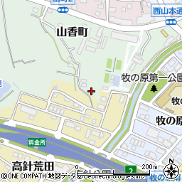 愛知県名古屋市名東区山香町332周辺の地図