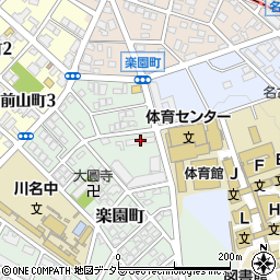 日本郵便東海支社楽園社宅周辺の地図