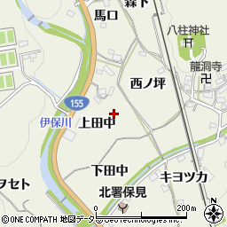 愛知県豊田市篠原町上田中周辺の地図