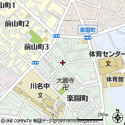 愛知県名古屋市昭和区楽園町20周辺の地図