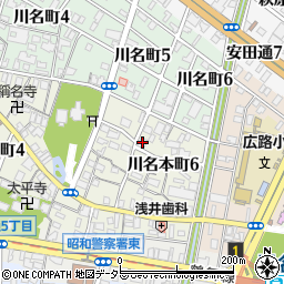 愛知県名古屋市昭和区川名本町6丁目20周辺の地図