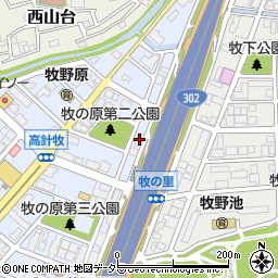 愛知県名古屋市名東区牧の原1丁目1004周辺の地図
