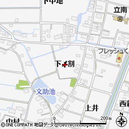 愛知県愛西市山路町下ノ割周辺の地図