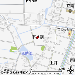 愛知県愛西市山路町（下ノ割）周辺の地図