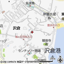 千葉県勝浦市沢倉周辺の地図