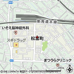 静岡県富士市松富町周辺の地図