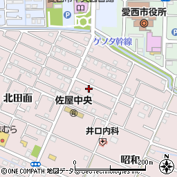 愛知県愛西市北一色町昭和72周辺の地図