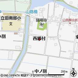 愛知県愛西市山路町（西郷付）周辺の地図