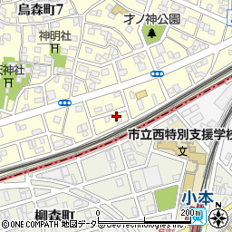愛知県名古屋市中村区烏森町8丁目1417周辺の地図