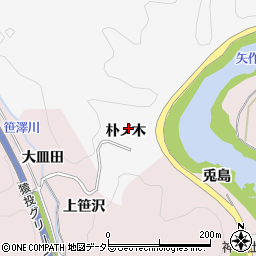 愛知県豊田市西広瀬町朴ノ木周辺の地図