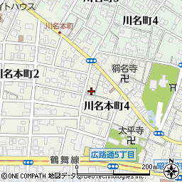 愛知県名古屋市昭和区川名本町周辺の地図