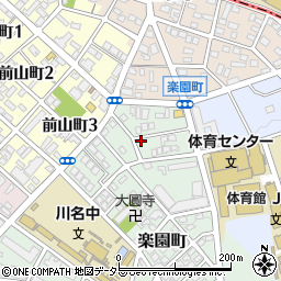 愛知県名古屋市昭和区楽園町21周辺の地図