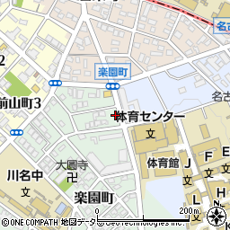 愛知県名古屋市昭和区楽園町25周辺の地図