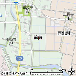 愛知県愛西市稲葉町前南周辺の地図