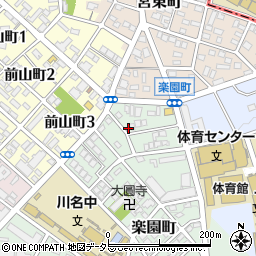 愛知県名古屋市昭和区楽園町12周辺の地図