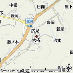 愛知県豊田市富岡町大椿周辺の地図