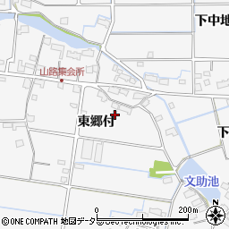 愛知県愛西市山路町東郷付52周辺の地図