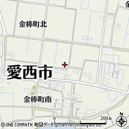 愛知県愛西市金棒町周辺の地図