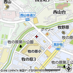 愛知県名古屋市名東区牧の原3丁目215周辺の地図