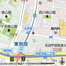 名鉄協商大井町駐車場周辺の地図
