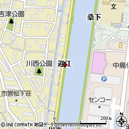 愛知県名古屋市中川区富田町大字長須賀迎江周辺の地図