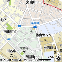 愛知県名古屋市昭和区楽園町3周辺の地図