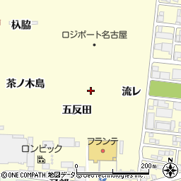 愛知県名古屋市中村区岩塚町（五反田）周辺の地図