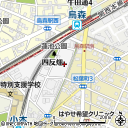 愛知県名古屋市中川区烏森町（四反畑）周辺の地図