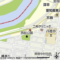愛知県名古屋市中村区岩塚町西起周辺の地図