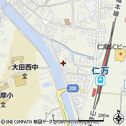 島根県大田市仁摩町仁万432-5周辺の地図